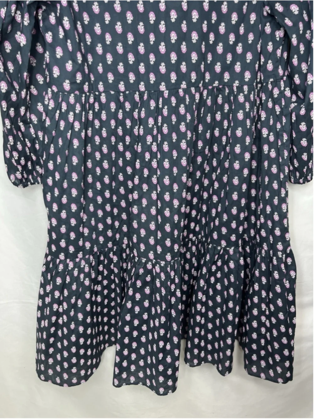 J Crew Tiered Cotton Voile Beach Dress In Best Buds Womens Size XS Lightweight
